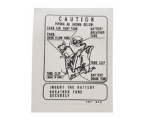 Sticker met accu-instructies voor Honda MB50 en MT50 brommer