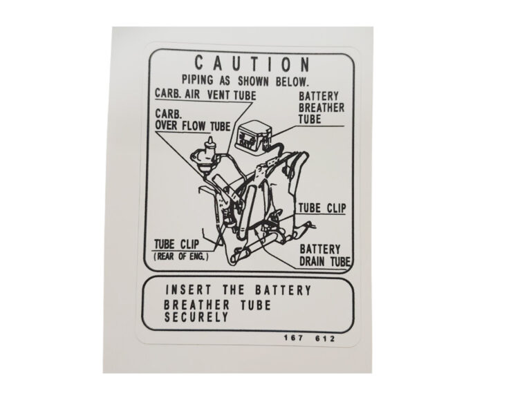 Sticker met accu-instructies voor Honda MB50 en MT50 brommer