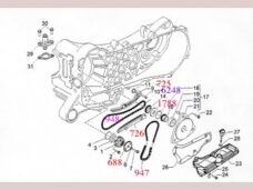 Piaggio Oliepomp Ketting Zip 4takt 434447
