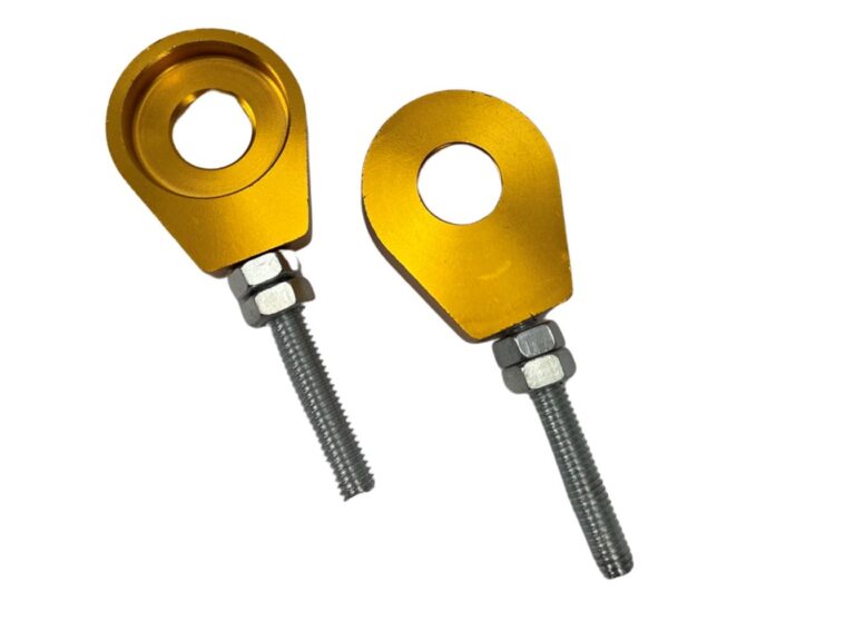 Universeel Puch Maxi Tomos Chopper Kettingspanner M6 12mm Cnc Aluminium Geanodiseerd Goud Set