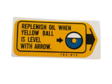 Gele oliepeil controle sticker voor Honda MB 2-takt brommer