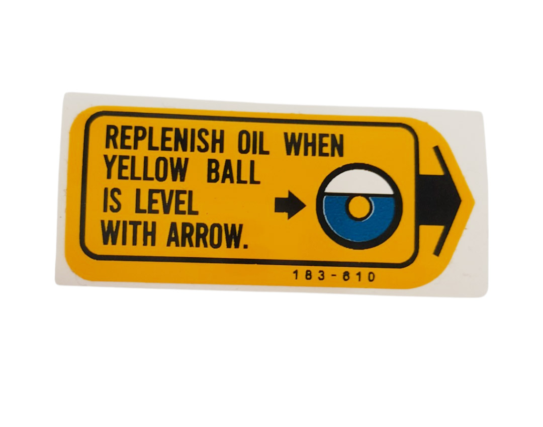 Gele oliepeil controle sticker voor Honda MB 2-takt brommer