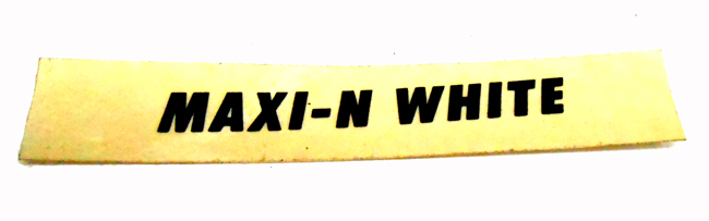 Originele witte tanksticker voor Puch Maxi-N brommer