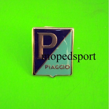 Piaggio Embleem Blauw Voor- Genova Vintage Model