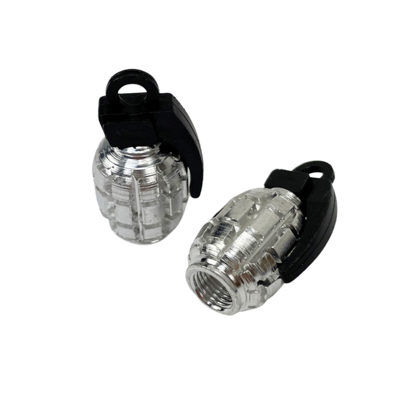 Universeel Puch Maxi Tomos Bromfiets Ventieldopset Granaat Zilver 2 Stuks
