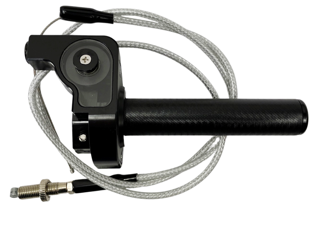 Universeel Snelgas Hendel / Handvat Met Kabel 120cm Alu Cnc Zwart A-kwaliteit Snelgashendel