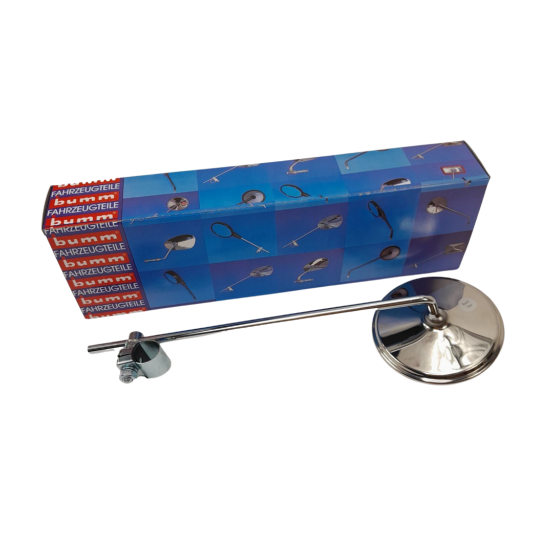 Bumm 922/16P chroom spiegel met klem voor 22mm brommerstuur
