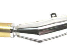 Tomos Sachs Puch Universeel Uitlaat 28mm Chrome Zonder Bocht Biturbo Uitlaten