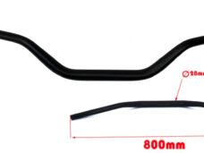 Universeel Stuur Zwart Fatbar Als Renthal Montagedeel 28mm - Handvat 22mm - 80cm - 4mm Wand - A-kwaliteit