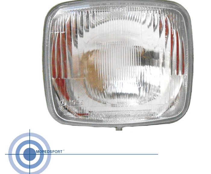 Originele Puch rechthoekige koplamp onderdeelnummer 5121-0217 voor bromfiets