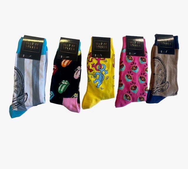 Sokkenset 5 paar diverse prints maat 42-46 cadeau