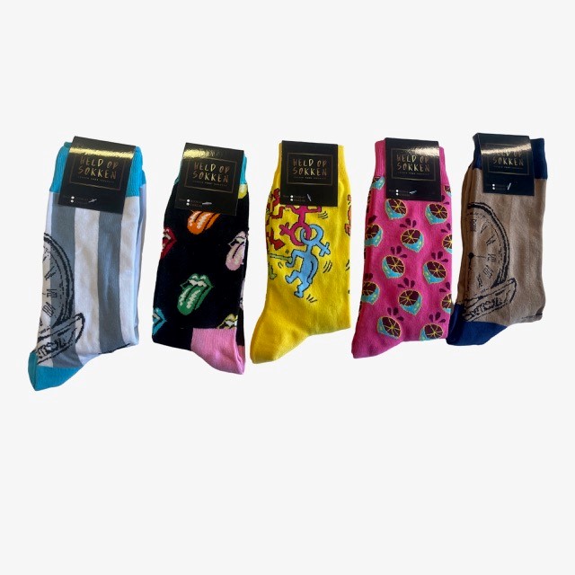 Sokkenset 5 paar diverse prints maat 42-46 cadeau
