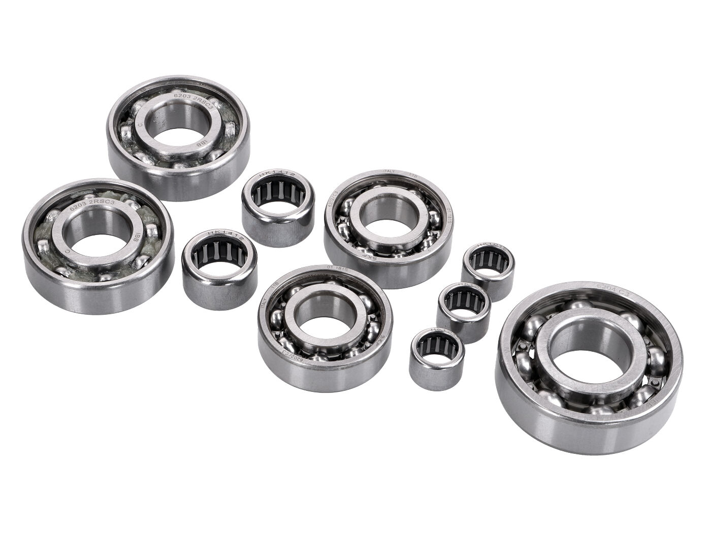 Lagerset Naraku Krukas Complete Motor 10-delig Minarelli Am6 Nk103.23
