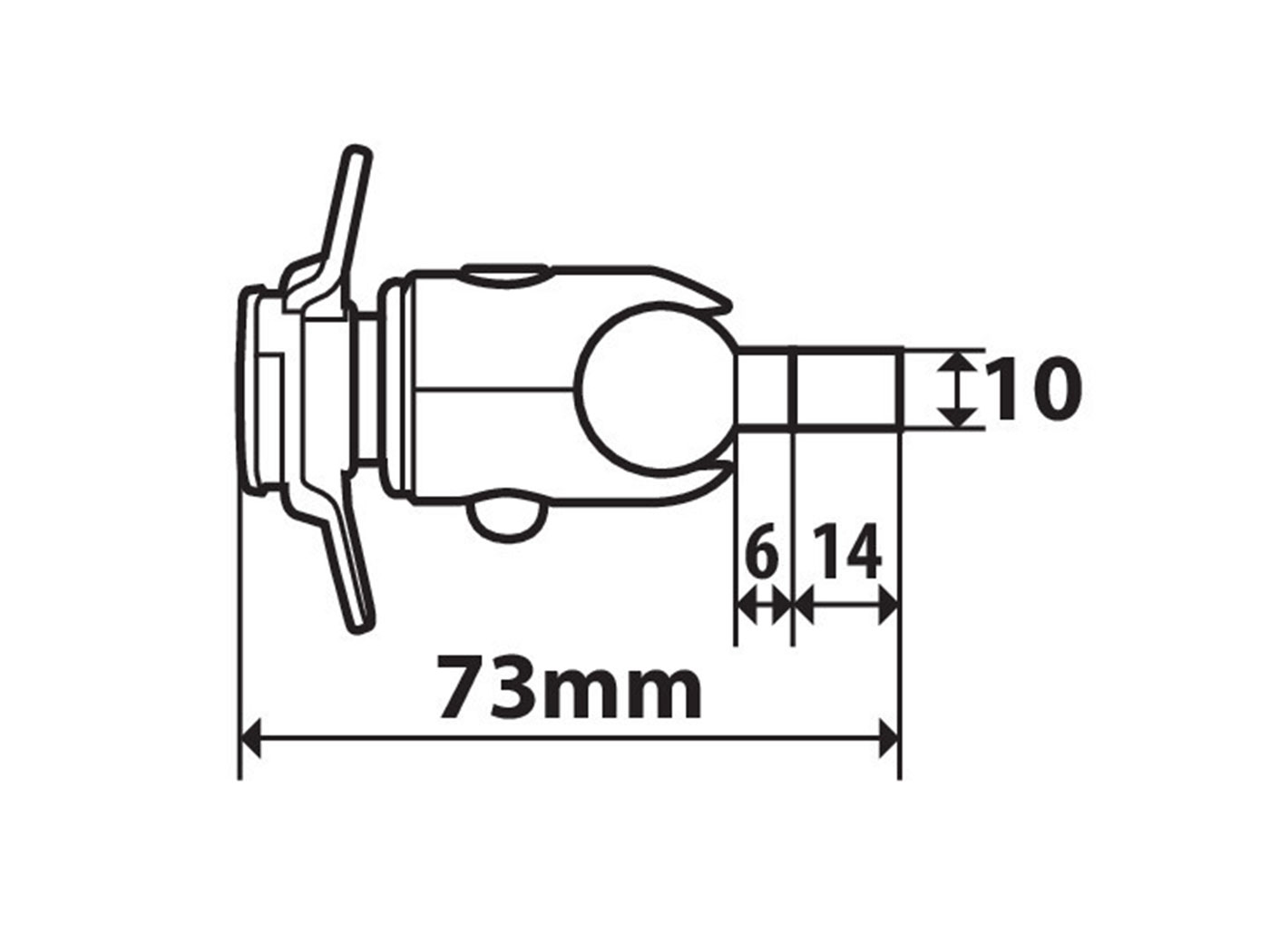 Adapter Lampa Telefoon Opti-screw M6 (kroonplaat) Bromfiets, Motorfiets 90450 - Afbeelding 3