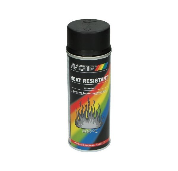 spuitlak motip hittebestendig 400mL spuitbus zwart 04031