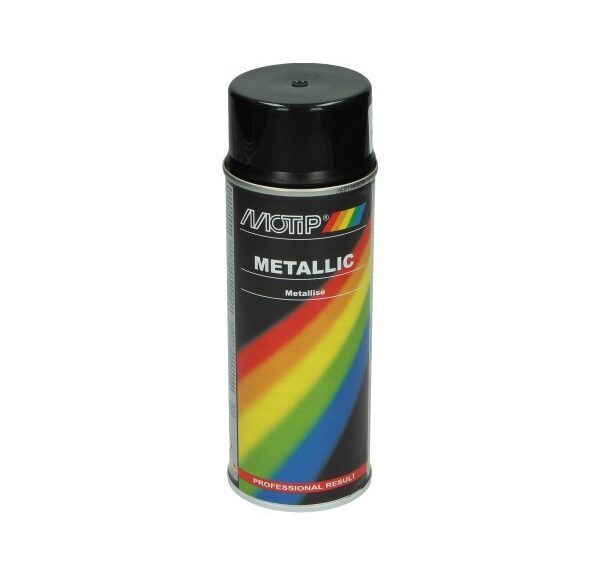 spuitlak motip 400mL spuitbus zwart metallic 04049