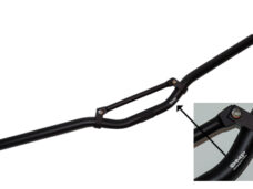 Stuur DMP + spijl aluminium Street sport 22mm zwart mat scooter