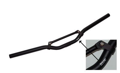 Stuur DMP + spijl aluminium Street sport 22mm zwart mat scooter