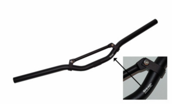 stuur DMP + spijl aluminium Street sport 22mm zwart mat scooter