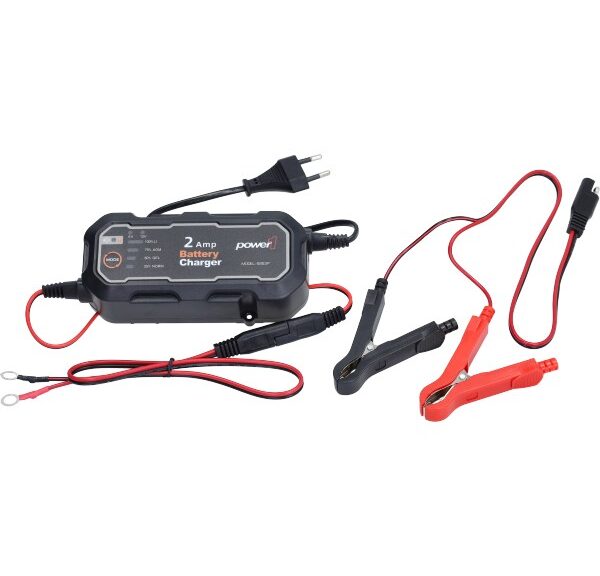 acculader Power1 6v + 12v professioneel 2amp univ