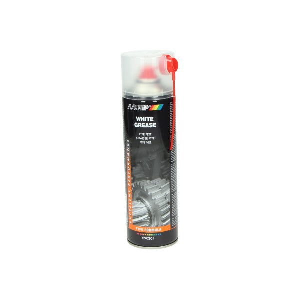 producto de mantenimiento grasa spray blanca PTFE 500mL aerosol motip 090204