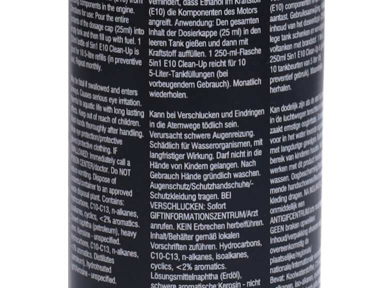E10 Clean Up 5 In 1 Toevoeging 250ml Fles