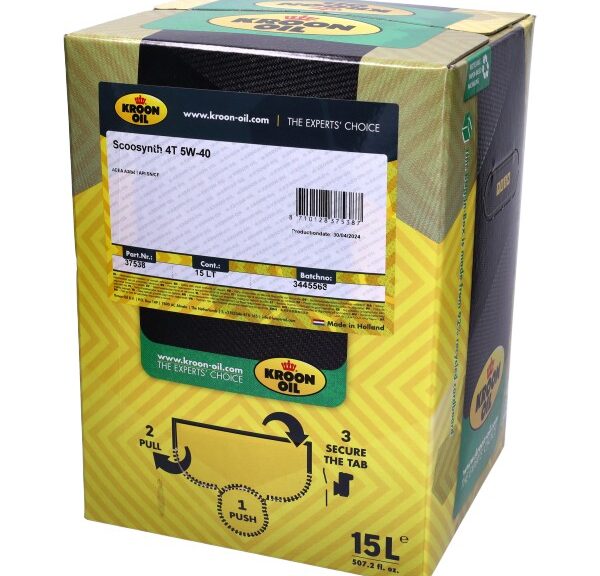 motorolie kroon 5W40 half synth met kraan (Piaggio) 15L