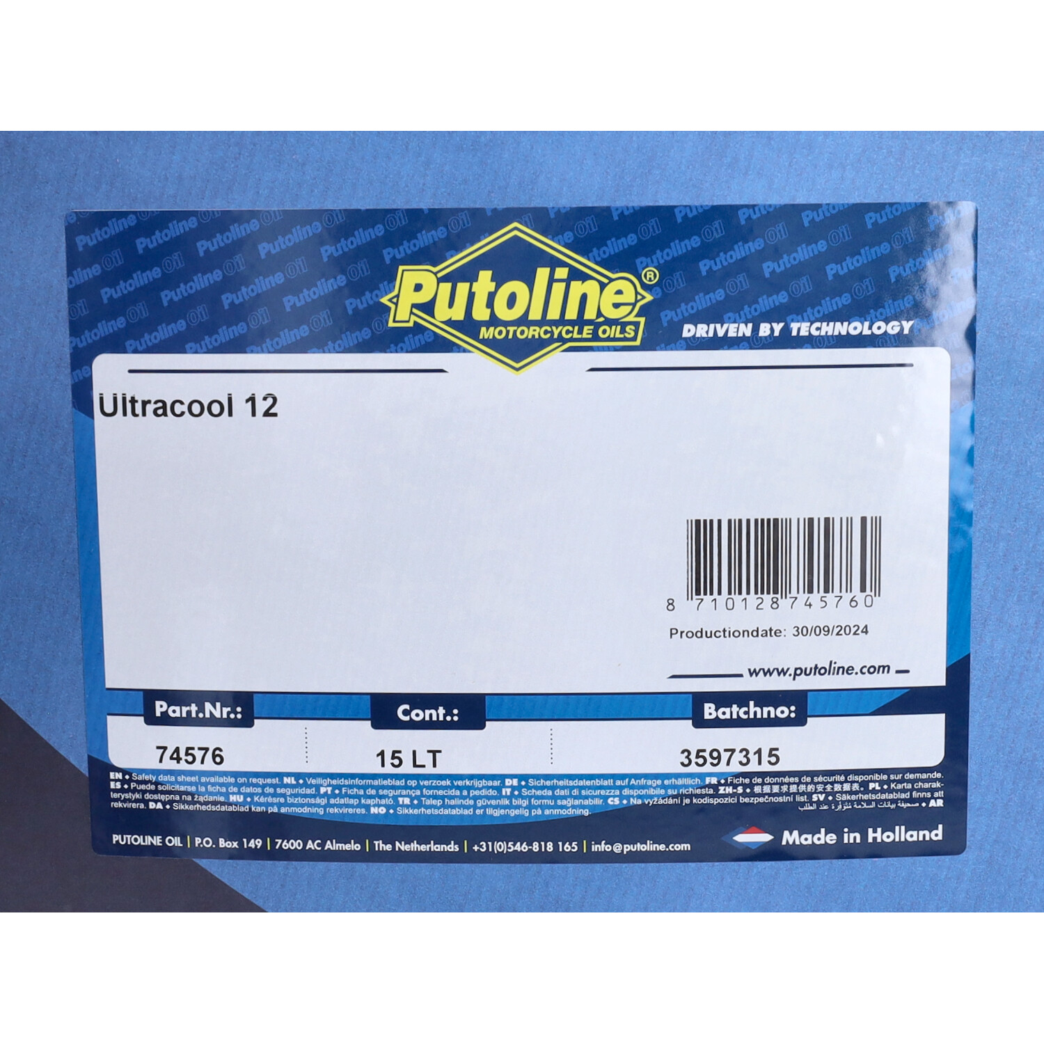 Koelvloeistof Putoline Bag-in-box Ultracool 12 15l 74576