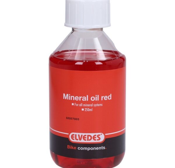 remvloeistof elvedes mineraal 250mL fles rood fatbike