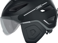 Helm abus pedelec/snorfiets 2.0 ace met vizier LED NTA-8776 keur urban S-M 52/57 velvet black