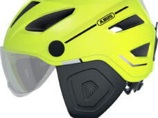 Helm abus pedelec/snorfiets 2.0 met vizier LED NTA-8776 keur urban S-M 52/57 signal yellow
