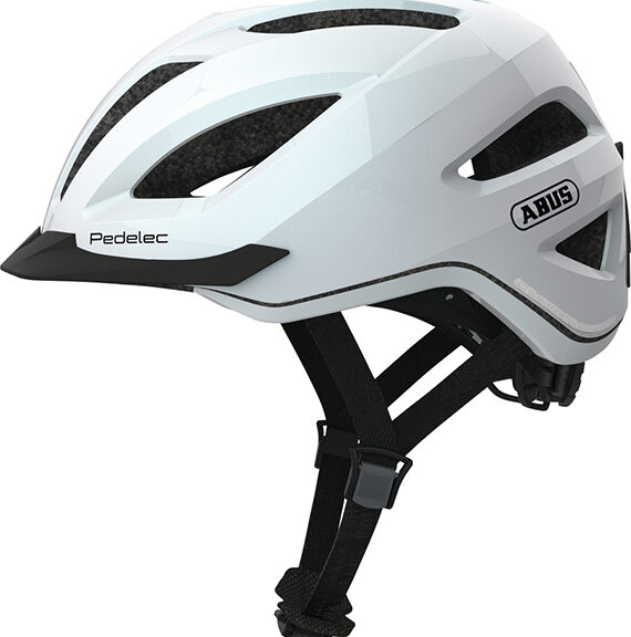 Helm abus pedelec/snorfiets 1.1 LED NTA-8776 keur urban L-XL 56/62 pearl white