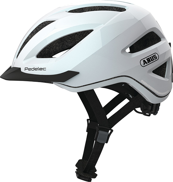 Helm abus pedelec/snorfiets 1.1 LED NTA-8776 keur urban L-XL 56/62 pearl white