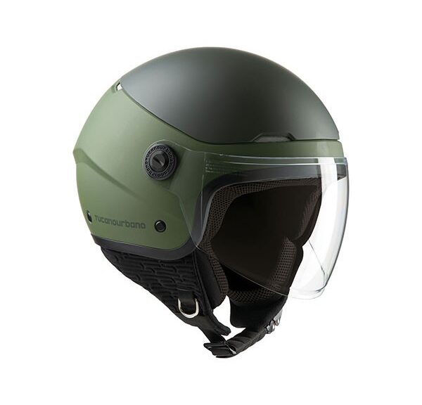 helm tucano demi-jet el 'pop S mat groen/mat zwart