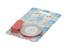 Sticker universeel wielbies + montage-adapter rood