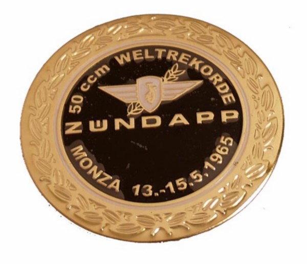 embleem benzinetank rond zwart/goud zundapp monza z517-12.127