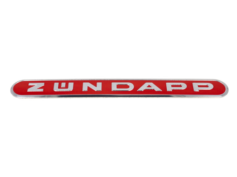 Sticker Dmp Woord [zundapp] Benzinetank Langwerpig Alu/rood