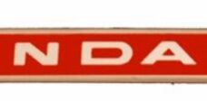 embleem DMP woord [zundapp] benzinetank langwerpig alu/rood