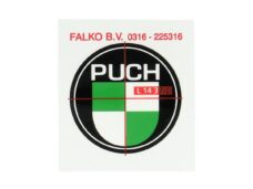 logo 40mm zwart/wit/groen puch