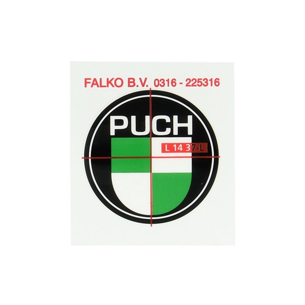 logo 40mm zwart/wit/groen puch