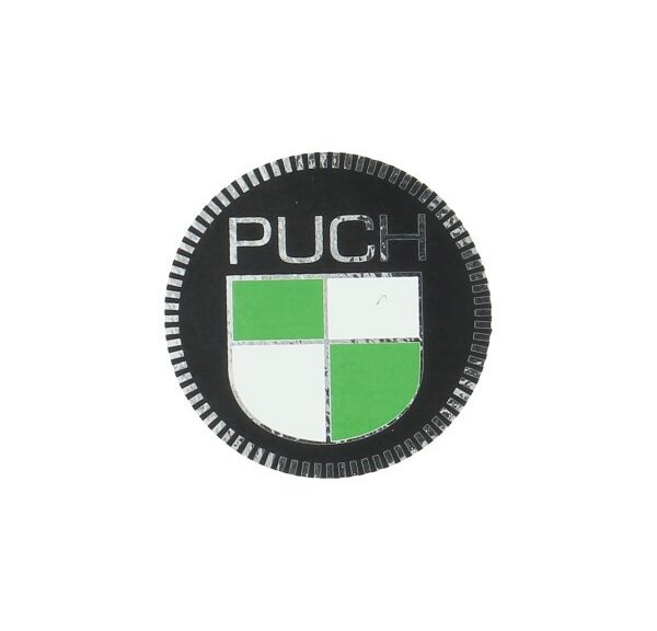 logo 50mm zwart/wit/groen puch