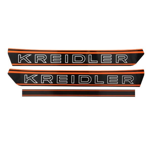 stickerset benzinetank zwart/oranje kreidler