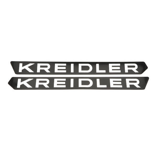 Stickerset benzinetank 1973-1975 zwart/chroom — geschikt voor Kreidler