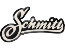 sticker woord [schmitt] 12x8cm wit