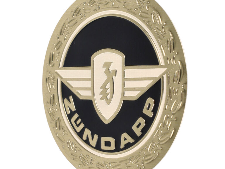 Embleem Benzinetank Rond Aluminium Zundapp 020220