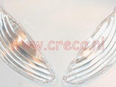 Knipperlichtglas rechtsachter wit viva