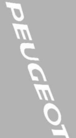 sticker woord [peugeot] wit 2-delig