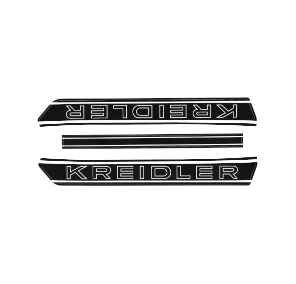 Stickerset benzinetank zwart/wit — geschikt voor Kreidler