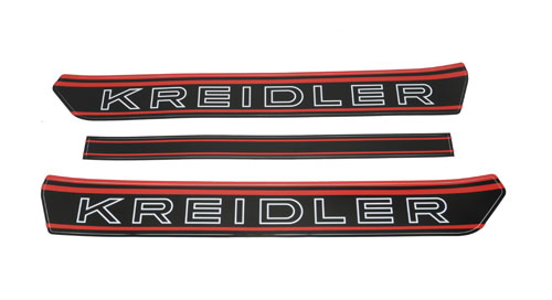 Stickerset benzinetank zwart/rood — geschikt voor Kreidler