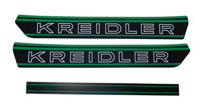 Stickerset benzinetank zwart/groen — geschikt voor Kreidler